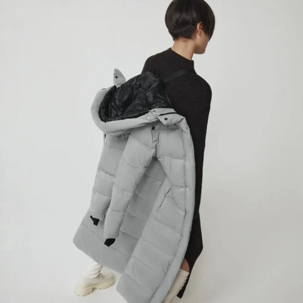 Brand: Canada goose Alliston parka. Size: medium. Color: light gray - Picture 2 of 9